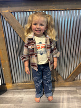 Load image into Gallery viewer, Tan &amp; Maroon Kids Shacket
