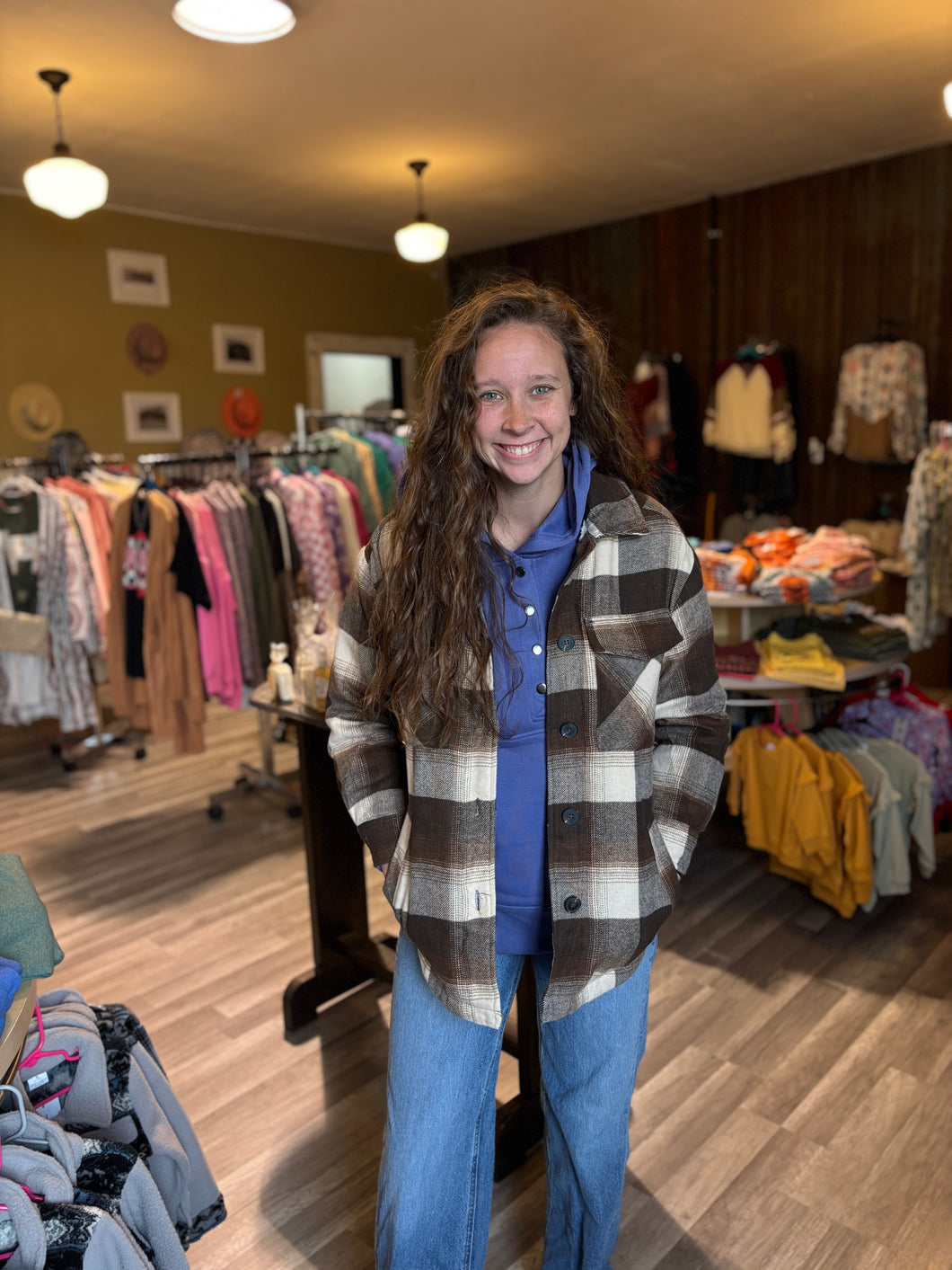 Plaid Chocolate Shacket