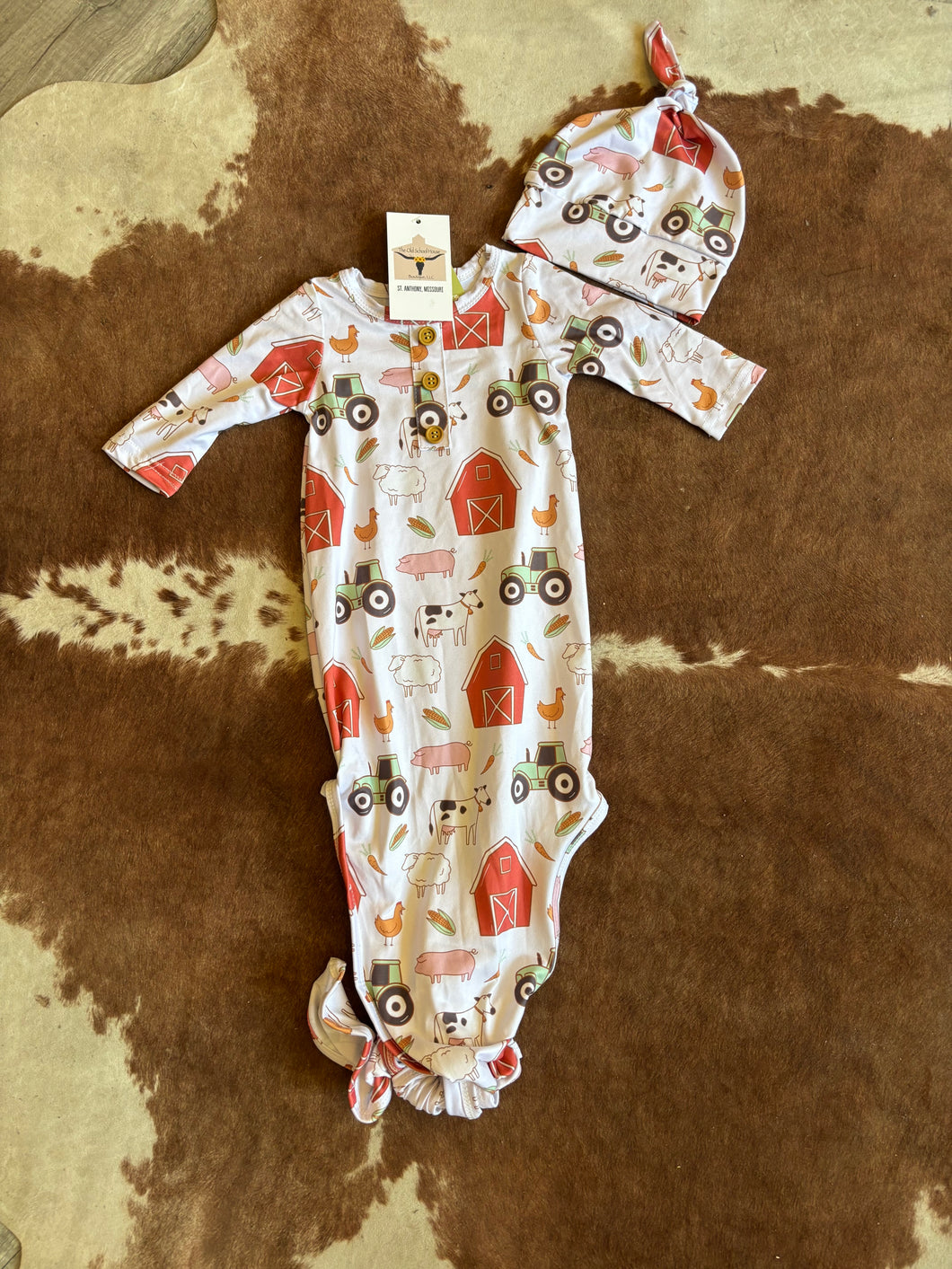Farm Baby Gown