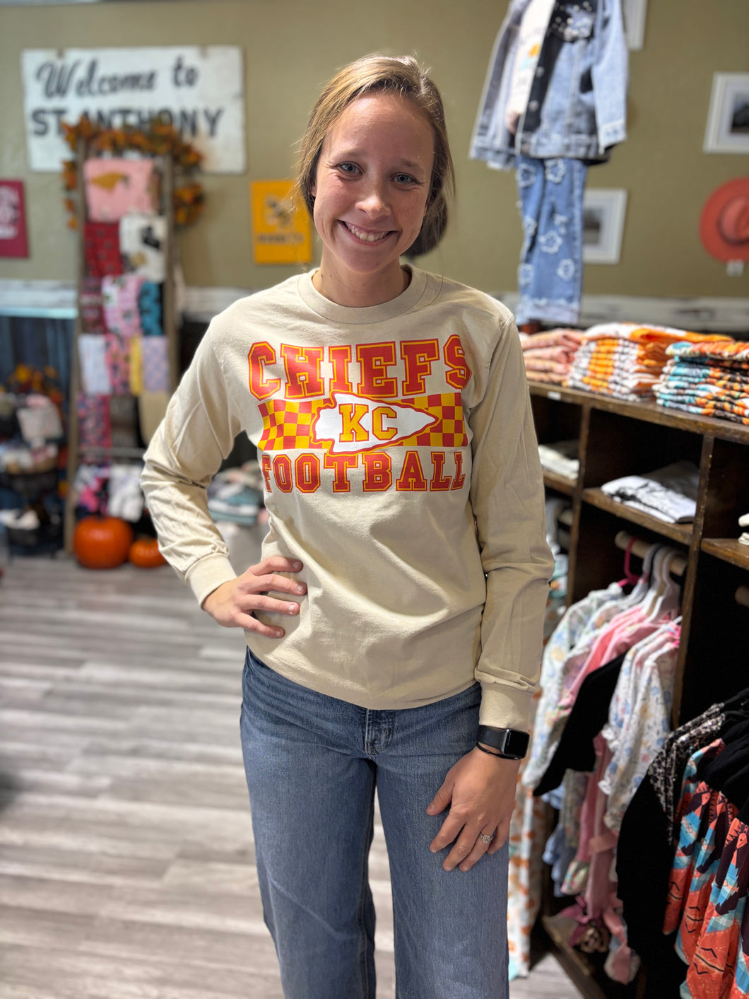 KC Chiefs Football Long Sleeve