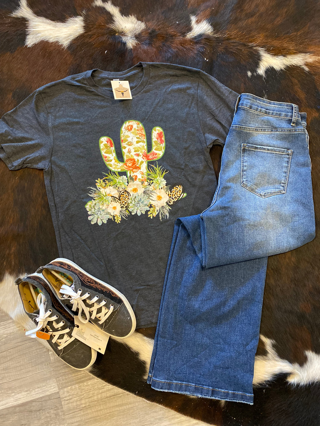 Floral Cactus Tee