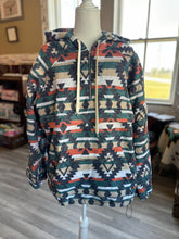 Load image into Gallery viewer, Woven Orange Aztec Pullover
