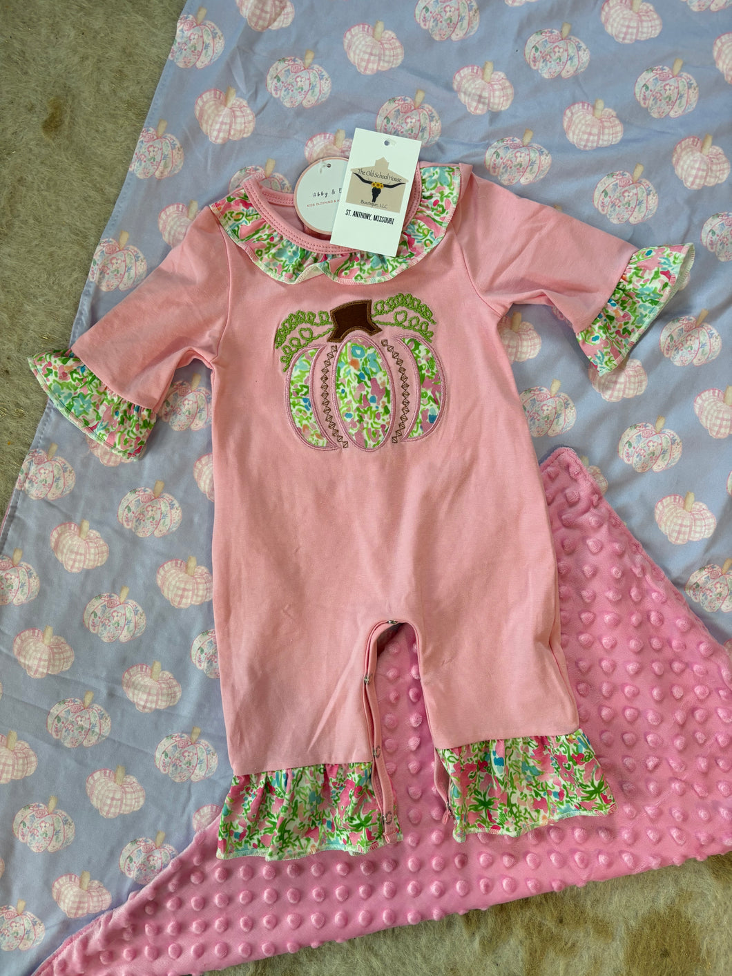 Pink Pumpkin Romper