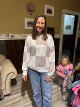 Load image into Gallery viewer, Waffle Checkered Print Top
