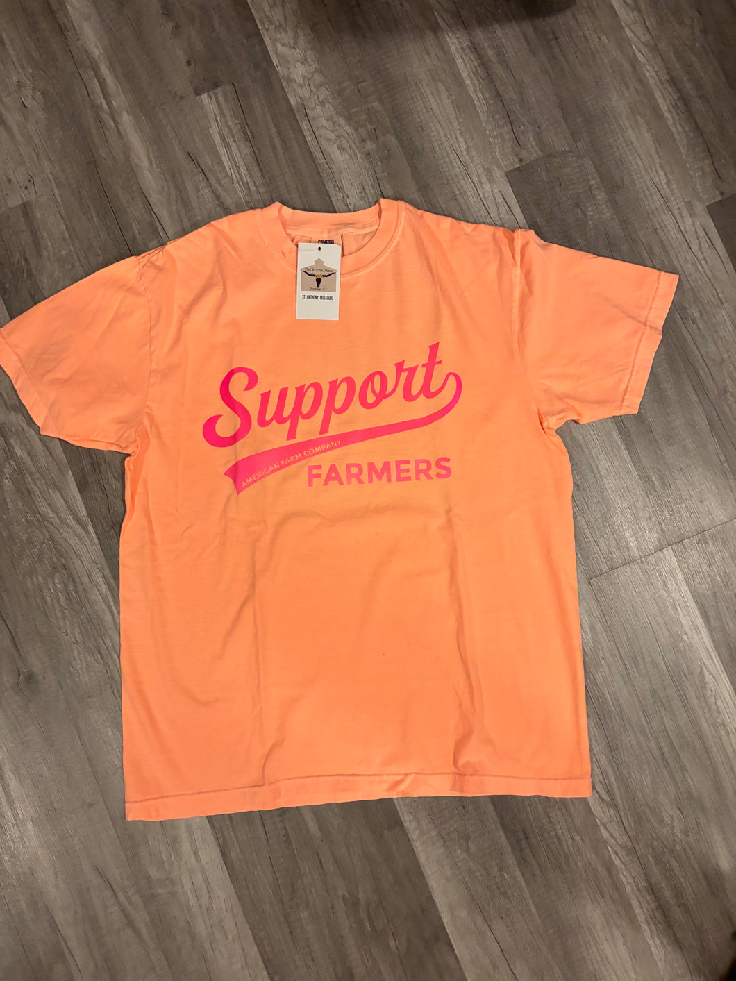 Support Farmers Tee Neon