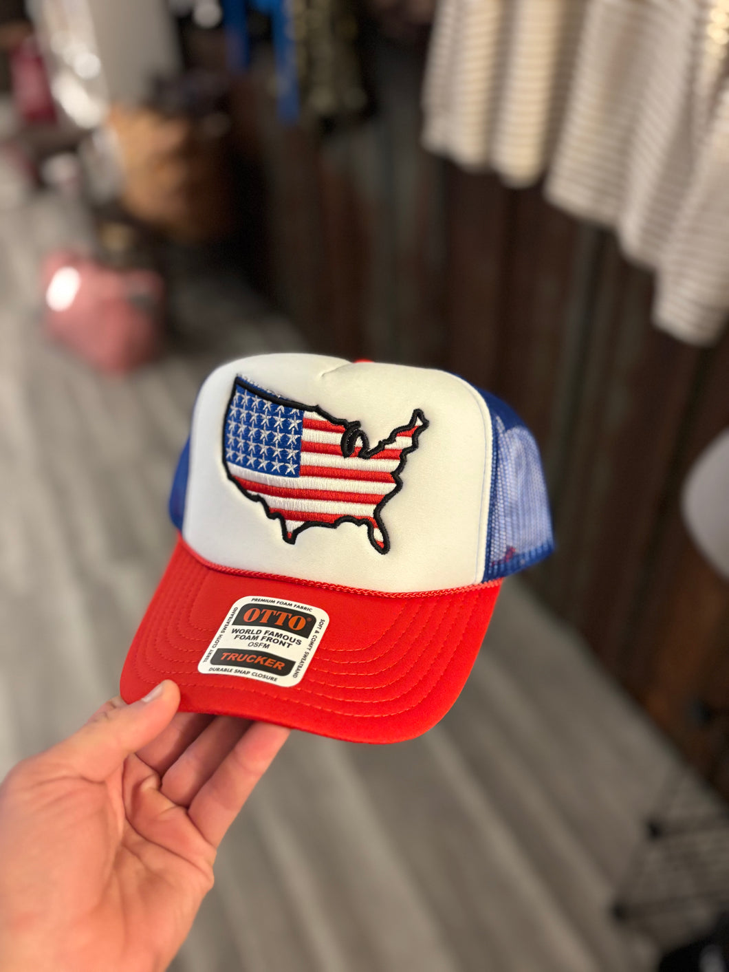 Booth #4 USA Outline Hat