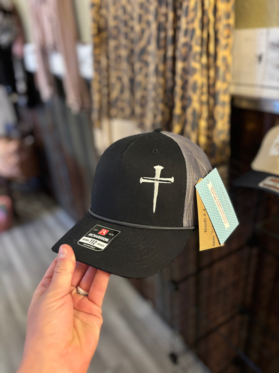 Booth #4 Black Cross Hat