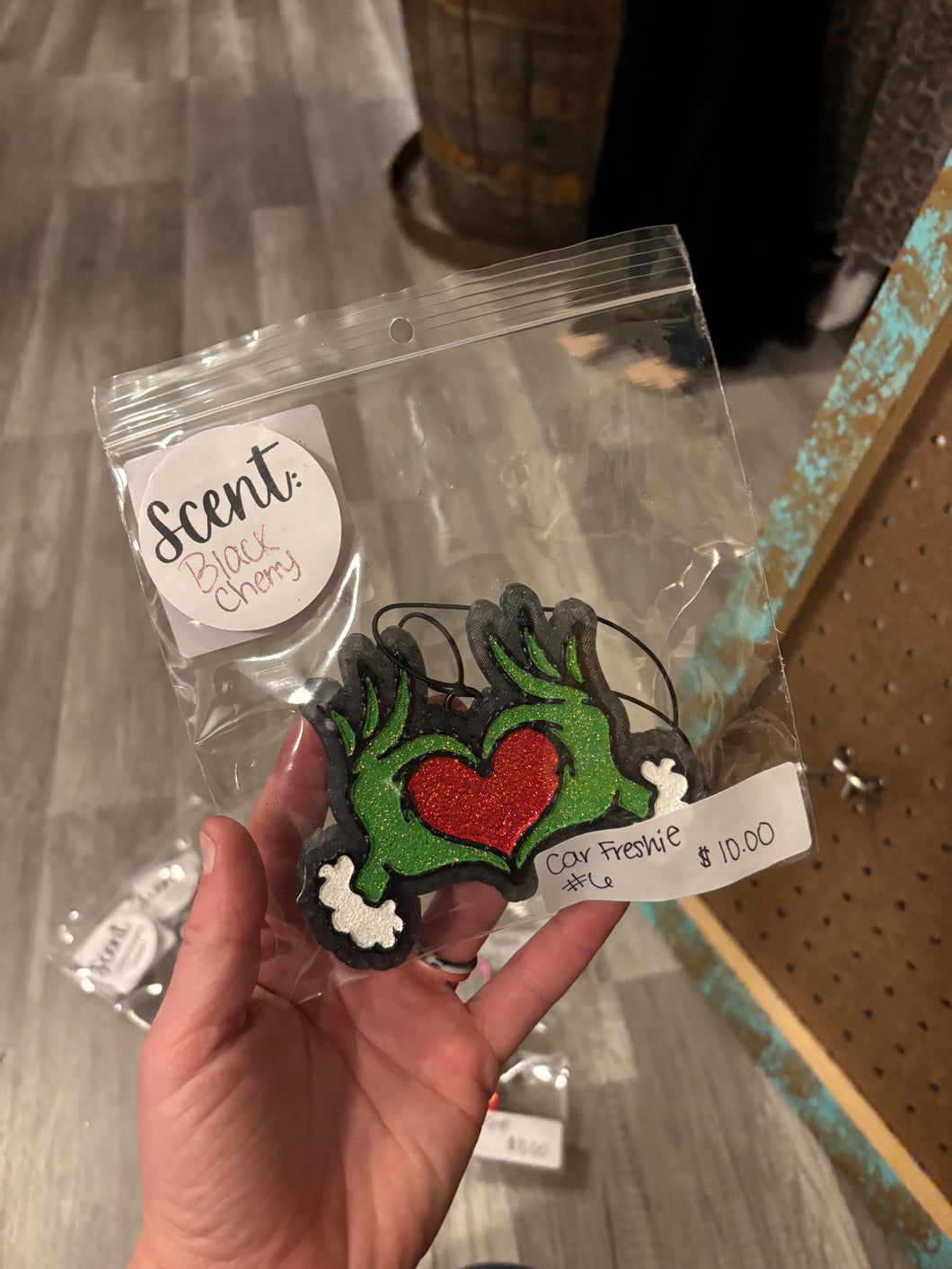 Booth #6 Grinch Heart- Black Cherry