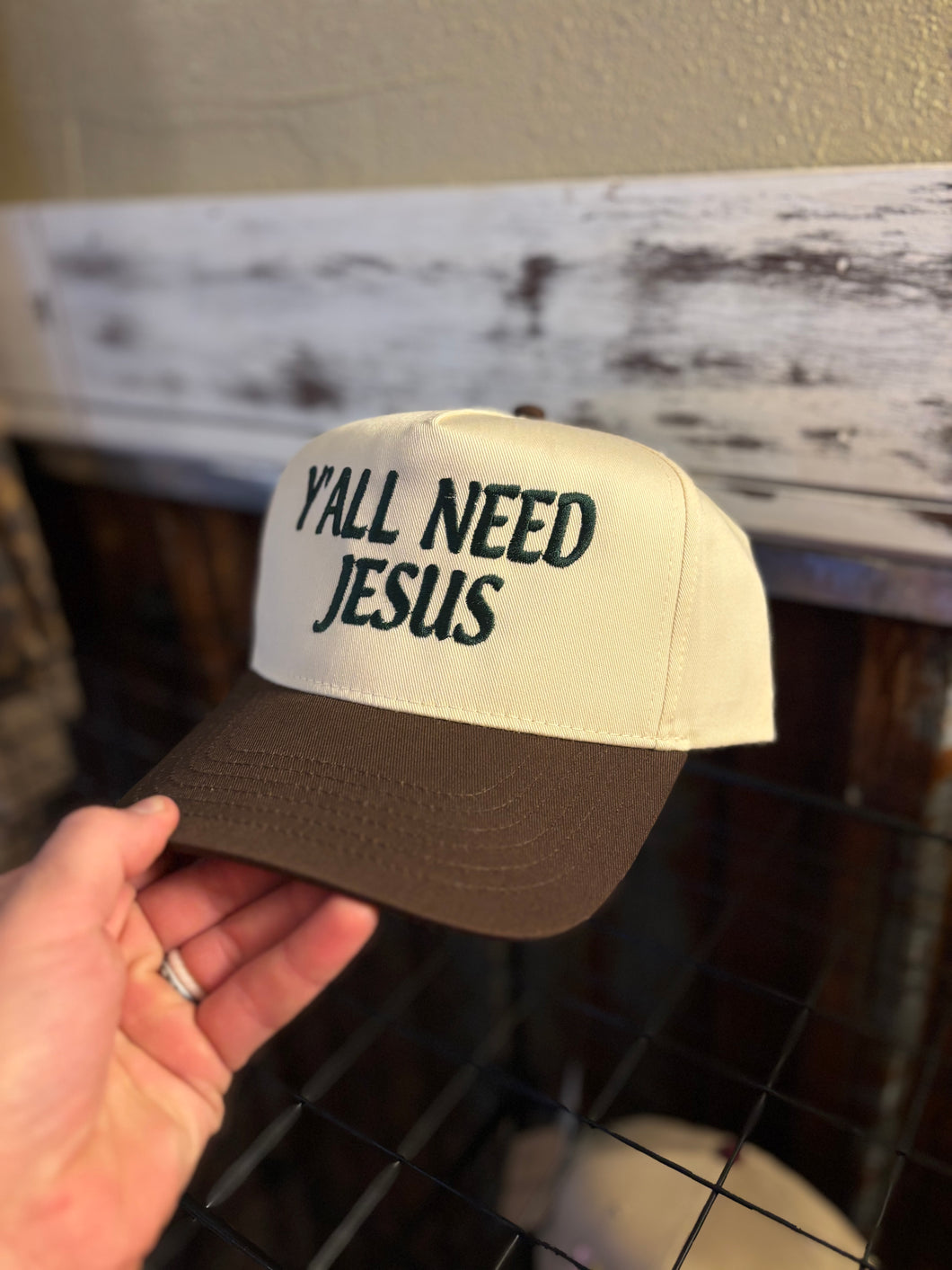 Booth #4 Y’all Need Jesus Green Hat