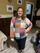 Load image into Gallery viewer, Waffle Checkered Print Top
