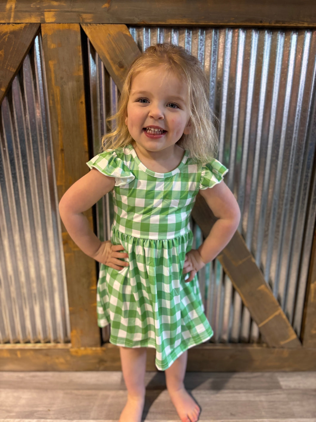Green Plaid Dress