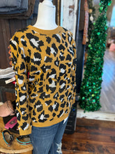 Load image into Gallery viewer, Mustard Leopard Knit Top
