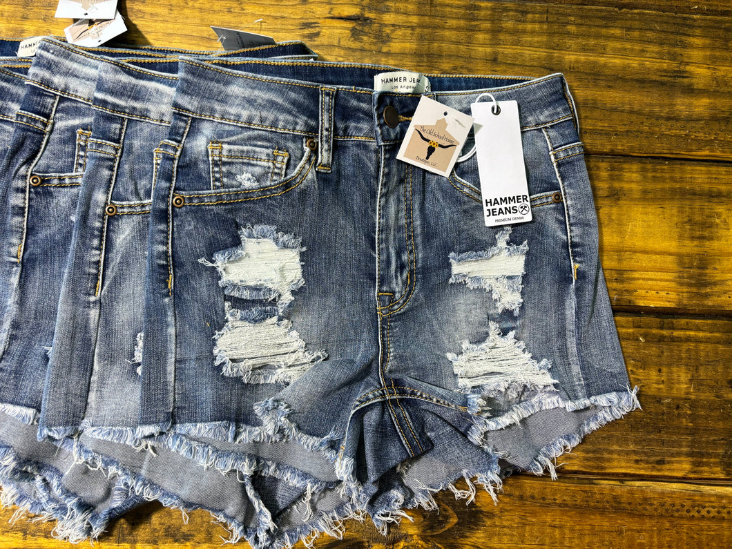 High Rise Denim Shorts