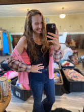 Load image into Gallery viewer, Pink Ribbed Plaid Shacket
