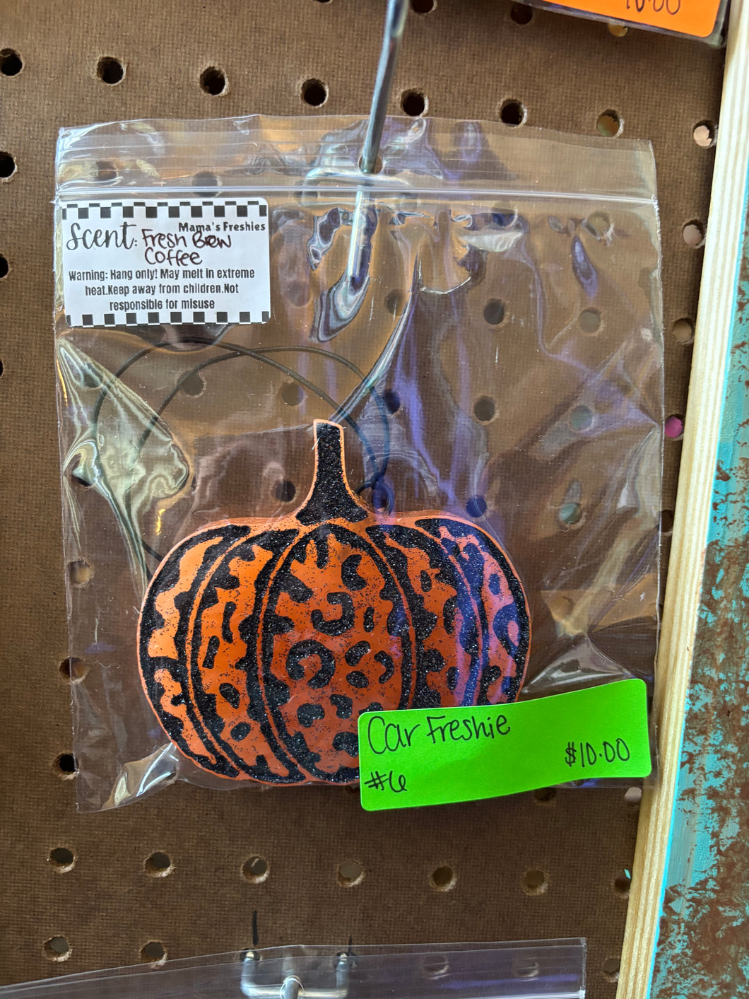 Booth #6 Fresh Brew Coffee- Leopard Pumpkin Freshie