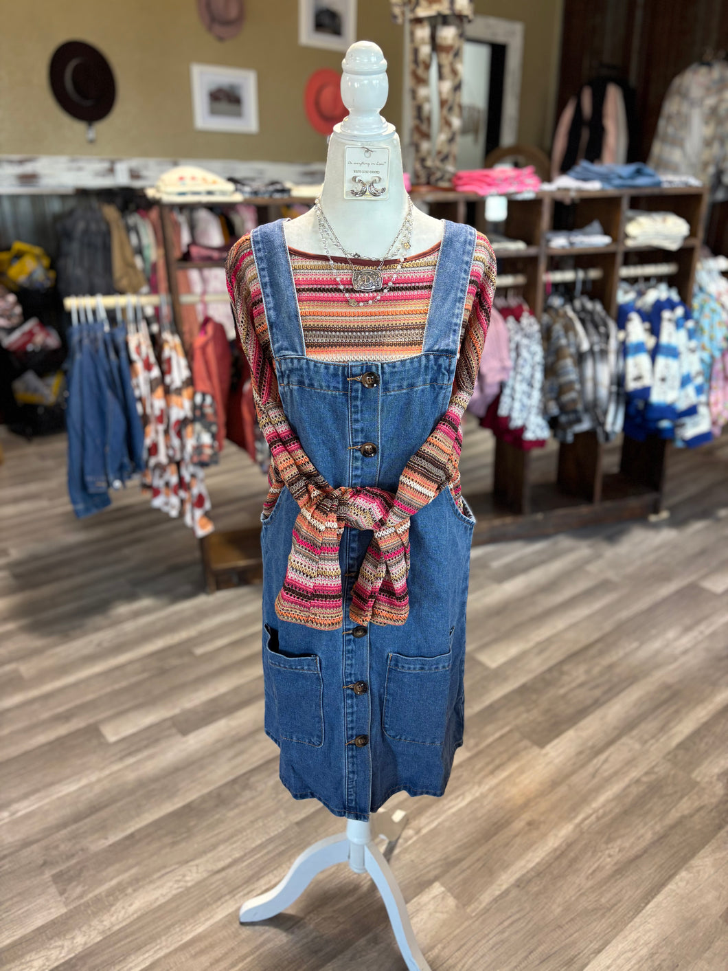 Denim Overall Dress