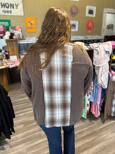 Load image into Gallery viewer, Rib Plaid Shacket
