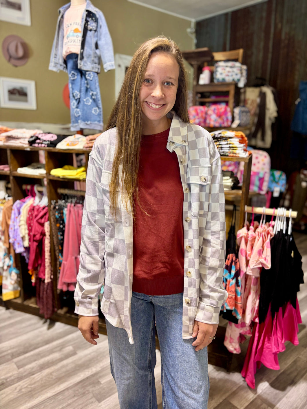 Checkerboard Shacket