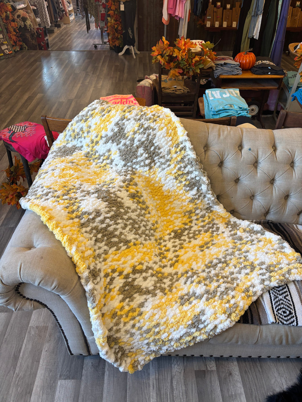 Booth #8 Yellow Tye Dye Blanket