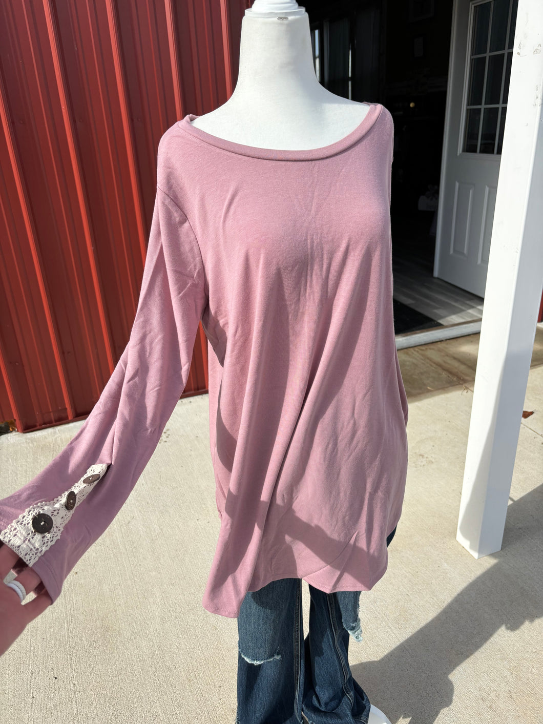 Plus Crochet Button Top