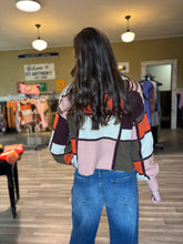 Load image into Gallery viewer, Orange Plaid Knit Top
