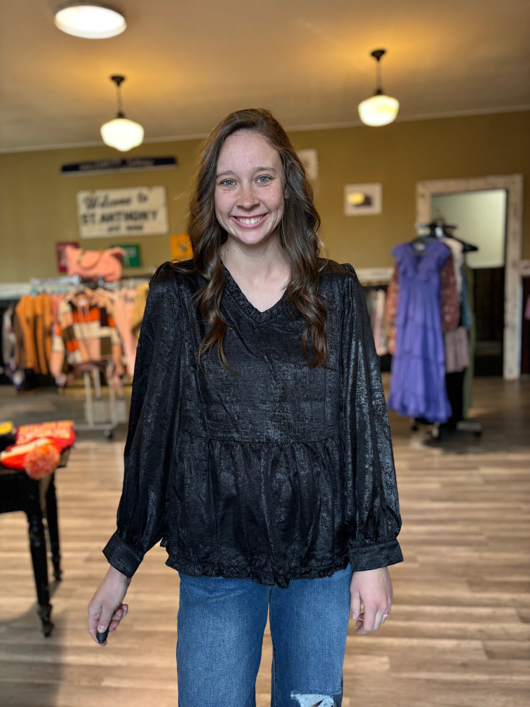 Black Velvet Top