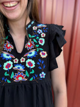 Load image into Gallery viewer, Embroidered Black Dress
