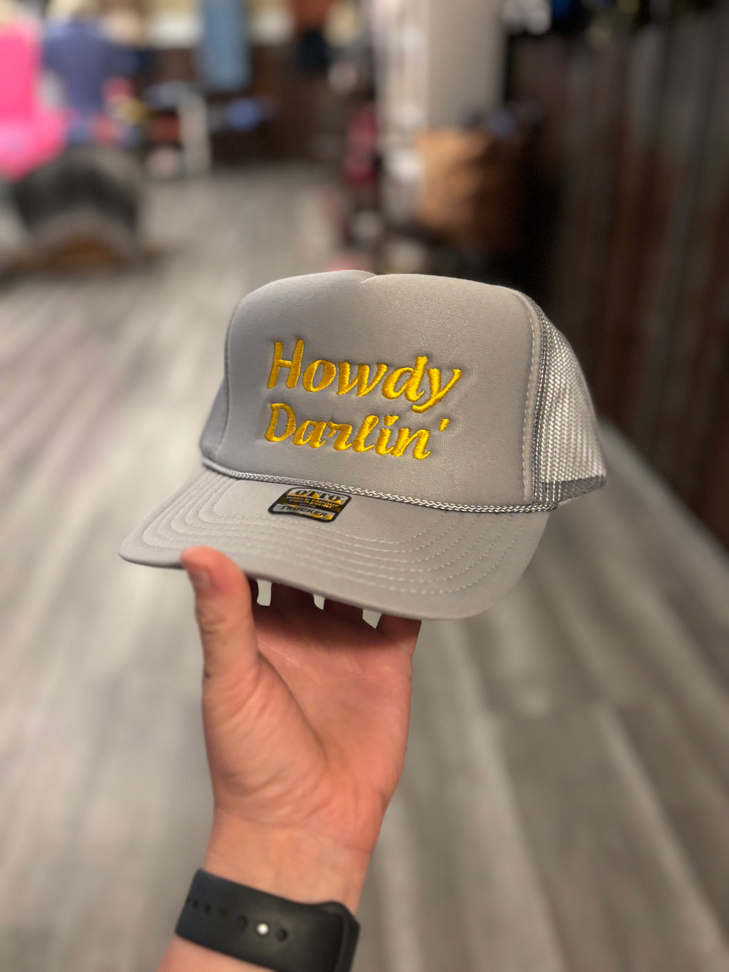 Booth #4 Grey Howdy Darlin Hat