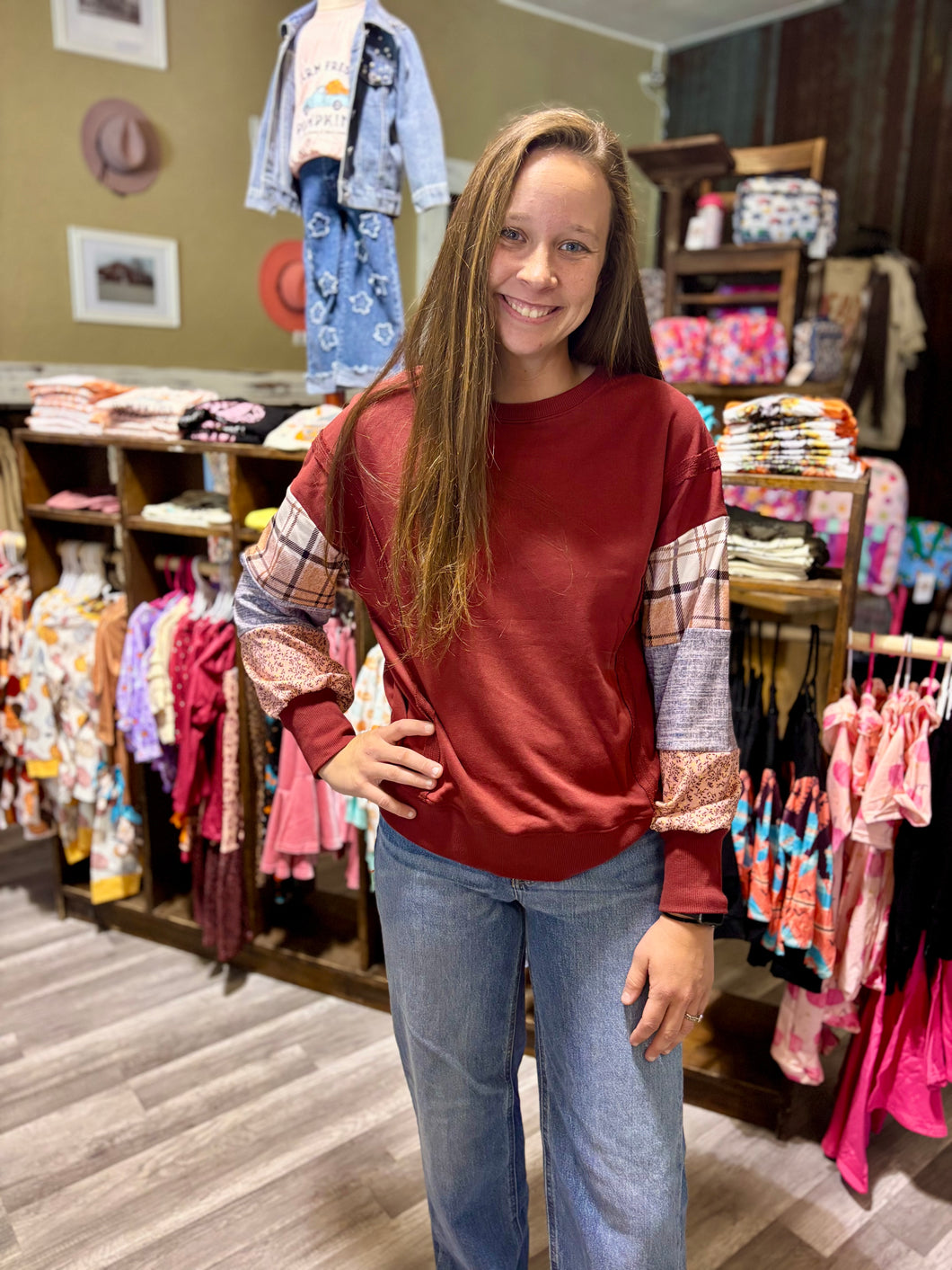 All Fall Patchwork Top