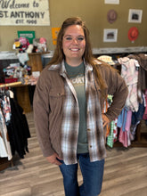 Load image into Gallery viewer, Rib Plaid Shacket
