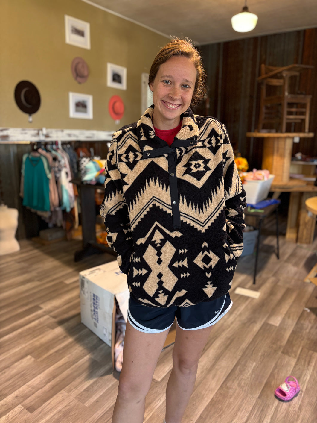 Black Western Quarter Zip