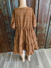 Load image into Gallery viewer, Brown Spotted Kids Dress
