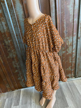 Load image into Gallery viewer, Brown Spotted Kids Dress
