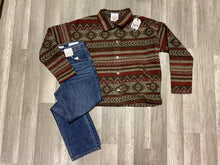 Load image into Gallery viewer, Burgundy Aztec Shacket
