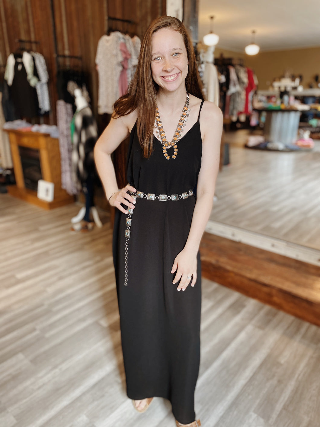 Solid Black Maxi Dress