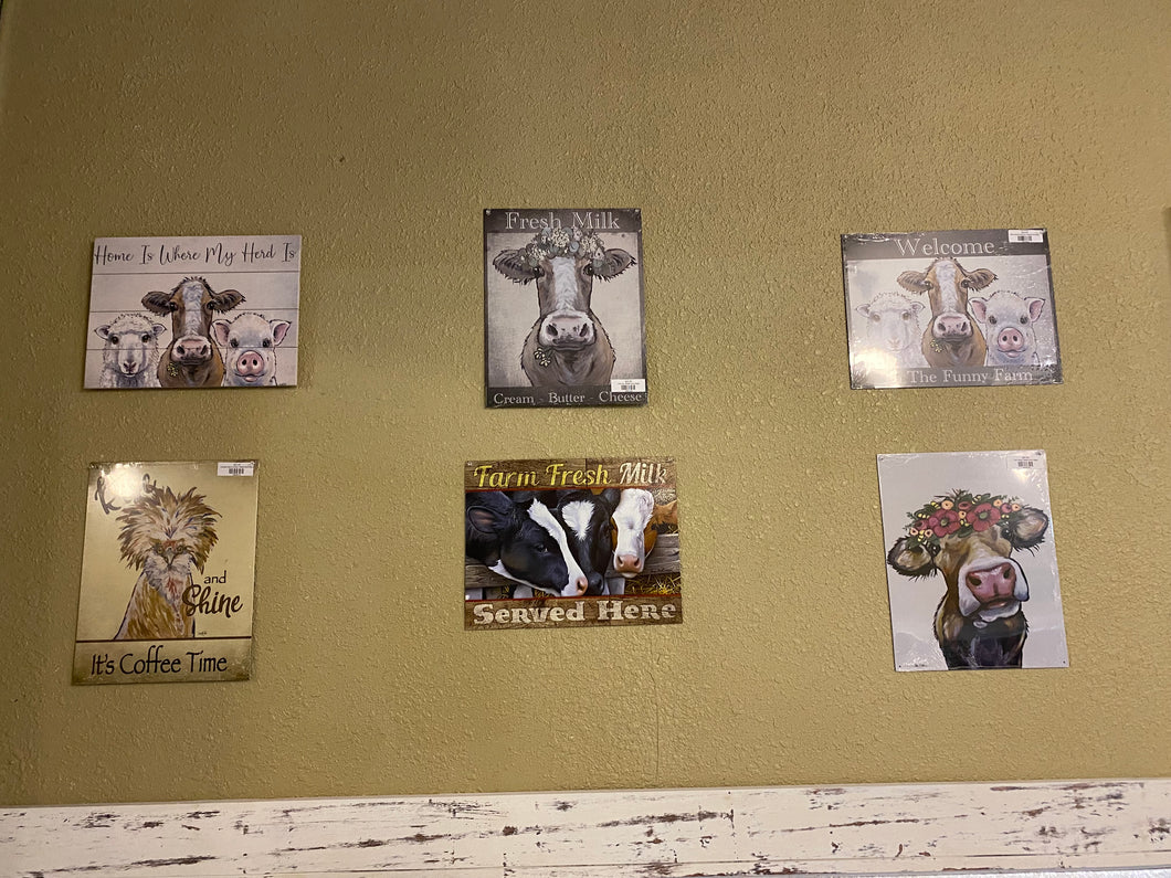 Metal Farm Signs